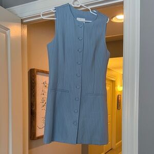 Abercrombie Sleeveless Blue Button-Up Dress